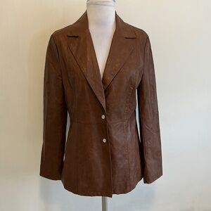 I. Am. Gia Brown Faux Leather Jacket
